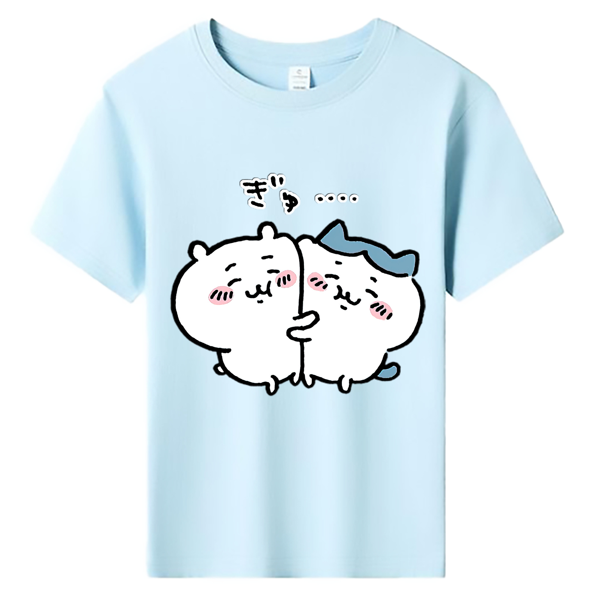 （画像用） ちいかわ ハチワレ Chii-kawa hachiware 綿100％キッズTシャツ（フロントプリント）